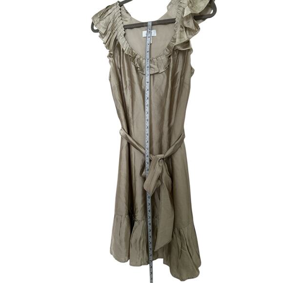 Ann Taylor Loft Champagne Gold Rayon Blend Dress Size 2 - Picture 3 of 8